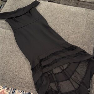 DJ JAZ Elegant Black Off-Shoulder Dress
